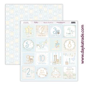 Papel scrap bebé niño – colección “Ha nacido una estrella” Art.-Nr. SCP-457