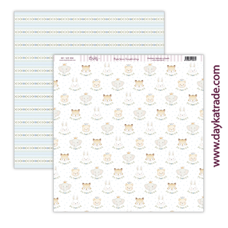 Papel scrap bebé niño – colección “Ha nacido una estrella” Art.-Nr. SCP-458