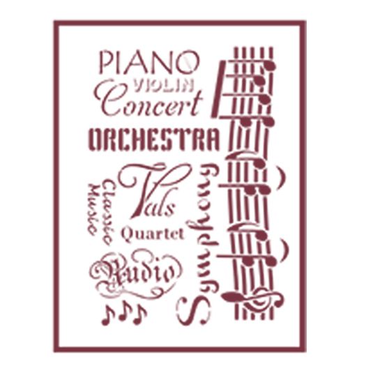 Plantilla 30 x 42 Música Textos T-33055