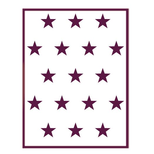 Plantilla 30 x 42 Estrellas T-33076