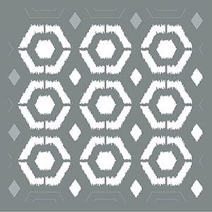 Plantilla 45,7 x 45,7 Hexágono Ikat ADS416