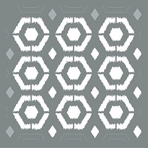 Plantilla 45,7 x 45,7 Hexágono Ikat ADS416