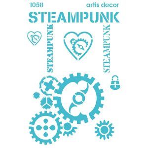 Plantilla 20 x 28,5 Engranajes Steampunk 1058