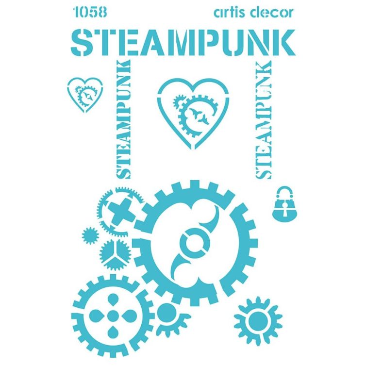 Plantilla 20 x 28,5 Engranajes Steampunk 1058