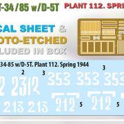 1:35 MiniArt T-34-85 w/D-5T Plant 112 Spring 44 Art.-Nr. 35293