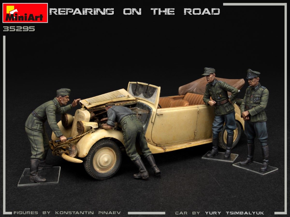 1:35 Coche+figuras Repairing on the Road Typ 170V Art.-Nr. 47735295
