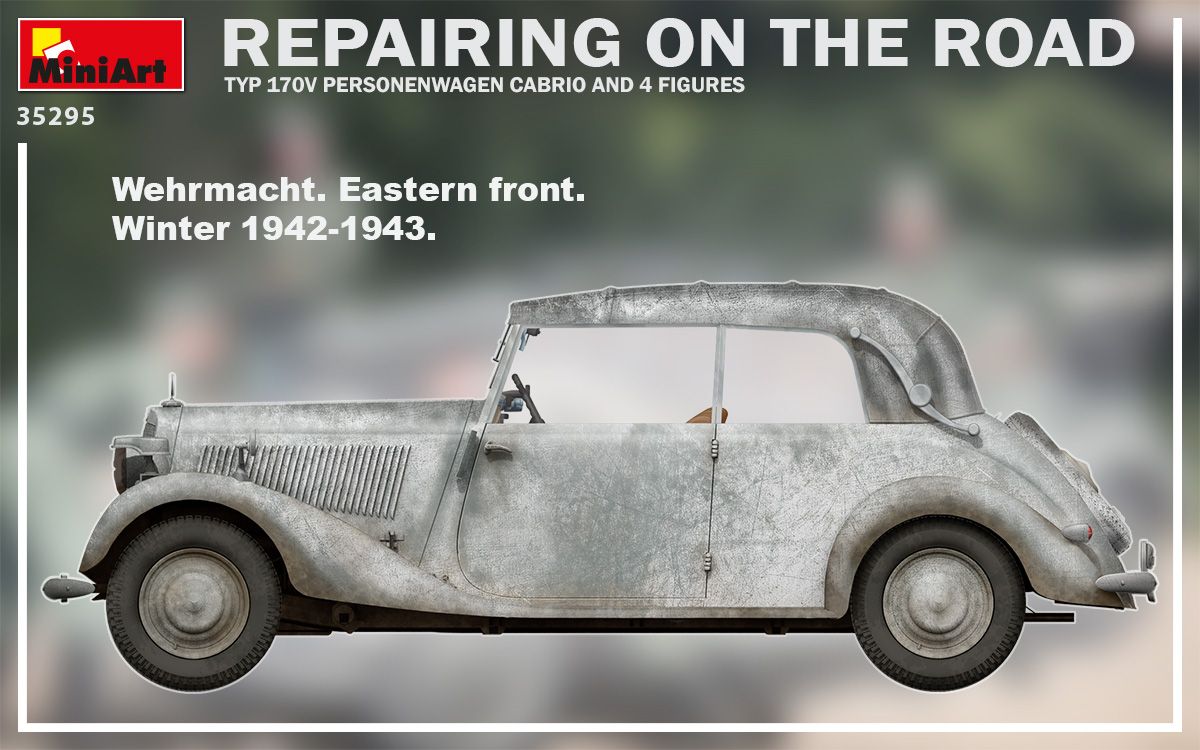 1:35 Coche+figuras Repairing on the Road Typ 170V Art.-Nr. 47735295