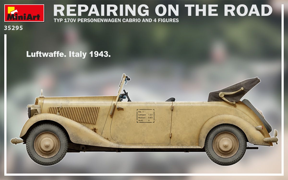 1:35 Coche+figuras Repairing on the Road Typ 170V Art.-Nr. 47735295