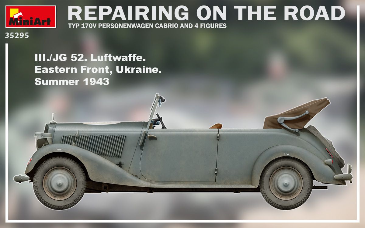 1:35 Coche+figuras Repairing on the Road Typ 170V Art.-Nr. 47735295