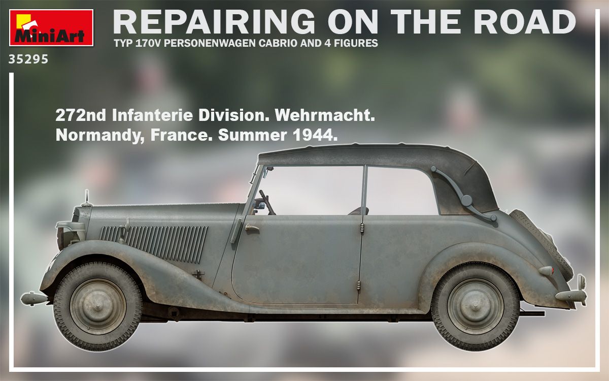 1:35 Coche+figuras Repairing on the Road Typ 170V Art.-Nr. 47735295