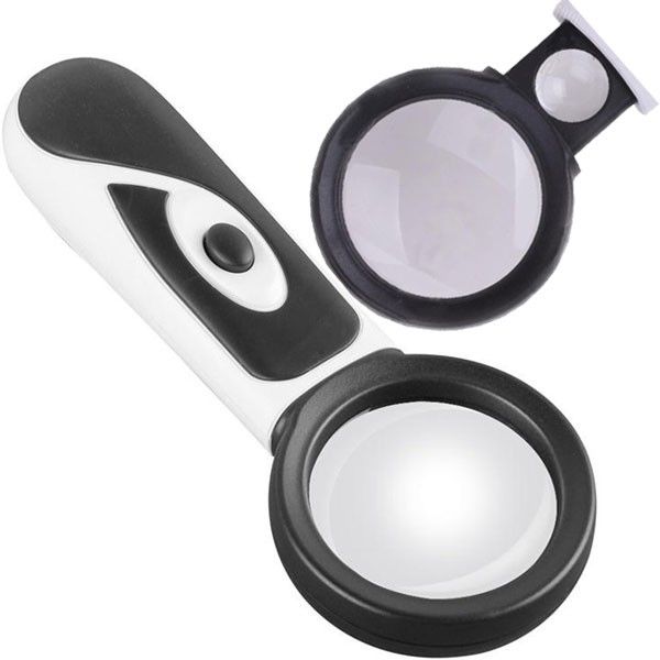Lupa de Mano de Doble Aumento con Led Art.-Nr. 19204
