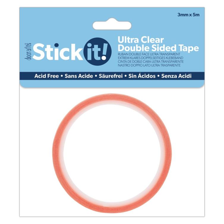 Cinta Adhesiva de Doble Cara Ultra Transparente 3mm x 5m