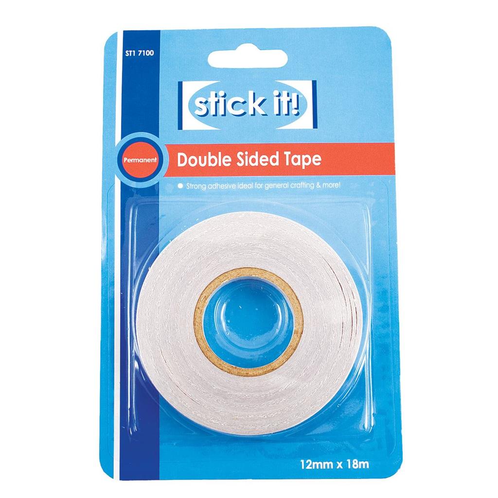 Cinta Adhesiva de Doble Cara 12mm x 18m