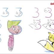 Dibujar caricaturas con números y letras Art.-Nr. 219116
