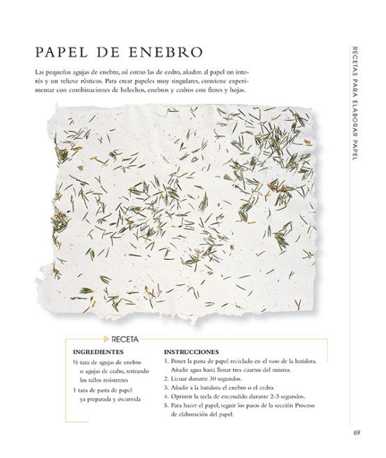 Papel Artesanal con Materiales Naturales Art.-Nr. 203315