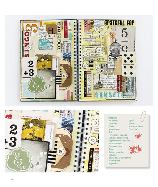 Técnicas e Ideas de Scrapbooking, Art Journaling, Mini álbumes y Mixed Media Art.-Nr. 203287