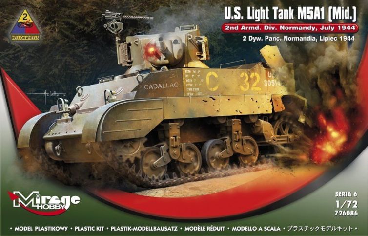 1:72 U.S. Light Tank M5A1 (Mid.) Art.-Nr. 726086