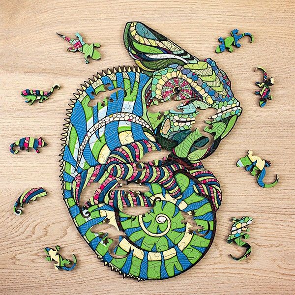Puzzle «Camaleón» 80 piezas de madera Art.-Nr. 00186