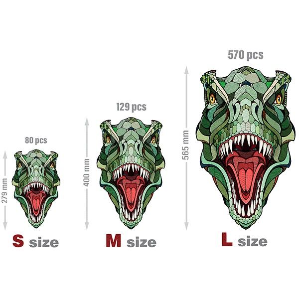 Puzzle «T-Rex» 80 piezas de madera Art.-Nr. 00188