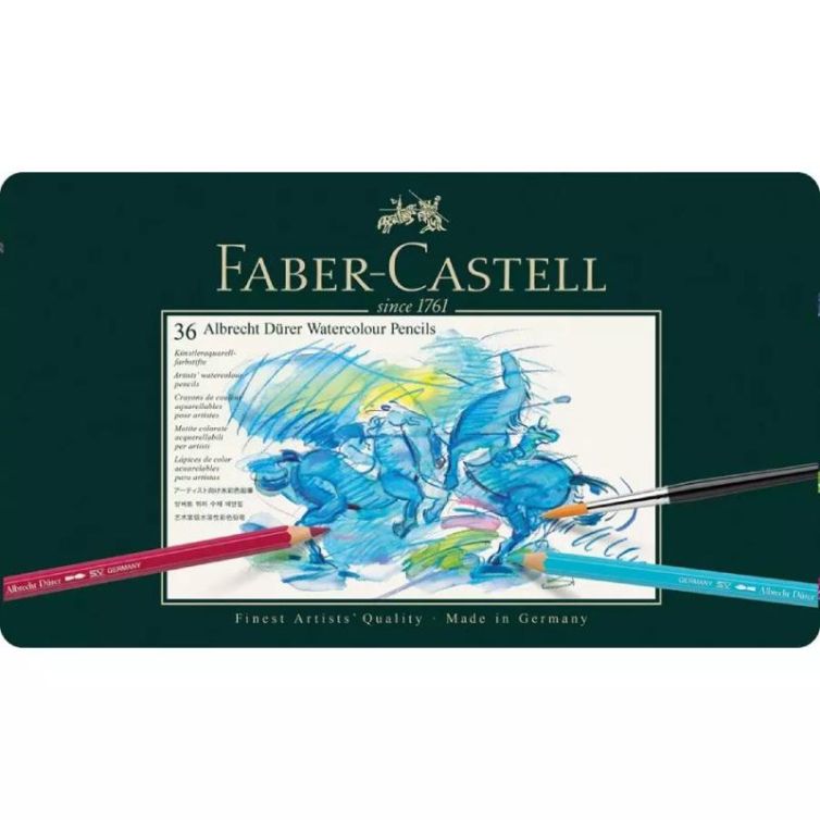Caja Lápices Acuarelables Albrecht Dürer 36 colores Faber-Castell Art.-Nr. 117536