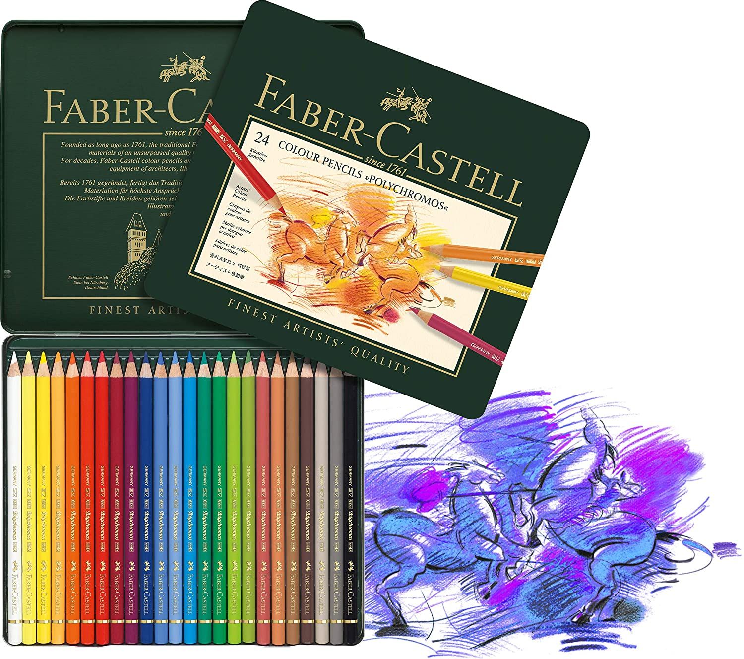 Caja Lápices Polychromos 24 Colores Faber-Castell Art.-Nr. 110024