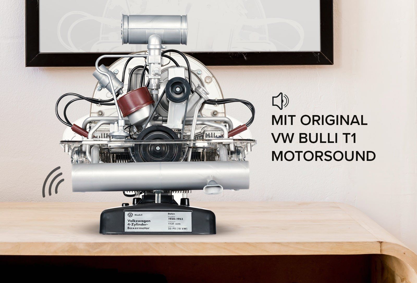 1:4 VW Bulli T1 4-Cylinder-Boxermotor Art.-Nr. 504230