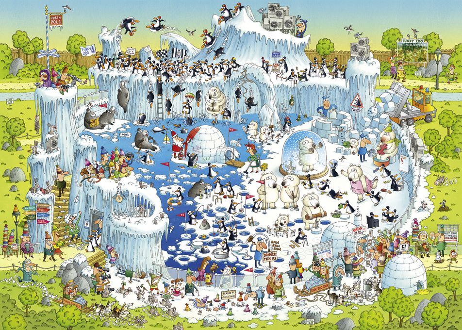 Heye Puzzle 1000 Polar Habitat – Funky Zoo Art.-Nr. 29692