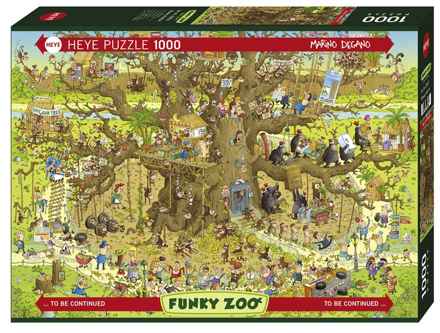Heye Puzzle 1000 Monkey Habitat – Funky Zoo Art.-Nr. 29833