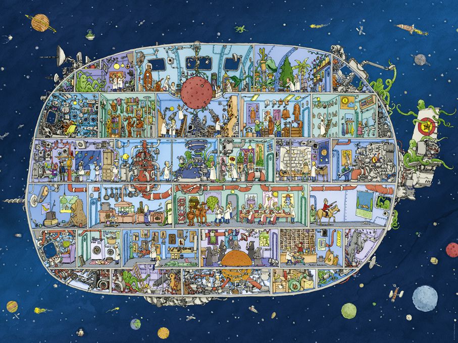 HEYE Puzzle 1500 Spaceship Art.-Nr. 29841