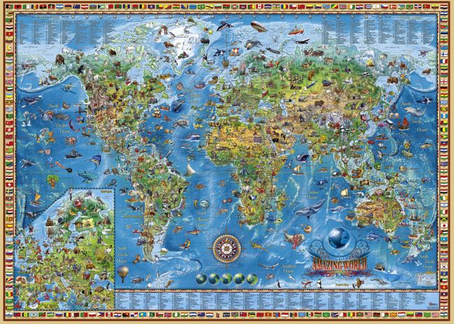 HEYE Puzzle 2000 Amazing World – Map Art Art.-Nr. 29846