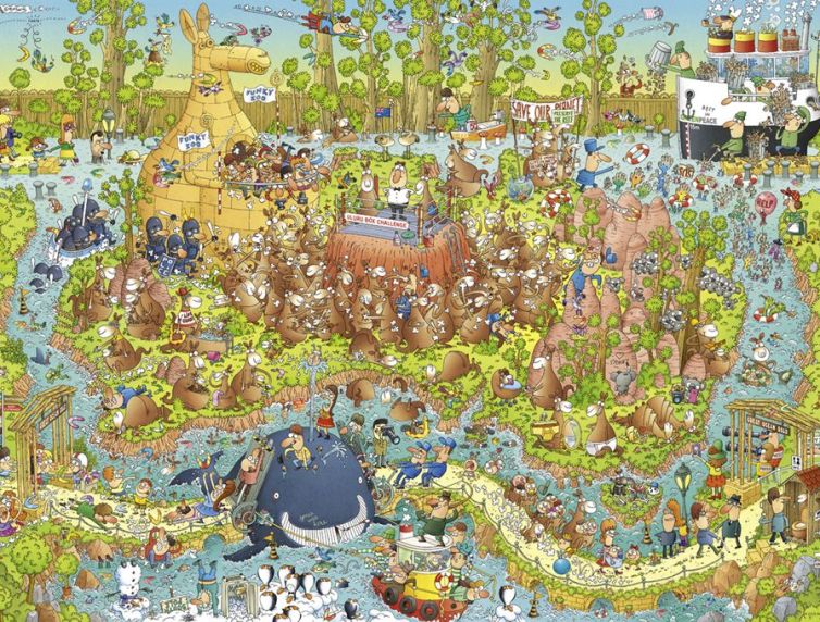 HEYE Puzzle 1000 Funky Zoo Australian Habitat Art.-Nr. 29870