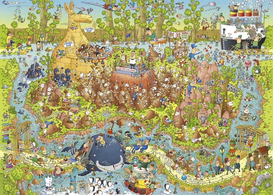 HEYE Puzzle 1000 Funky Zoo Australian Habitat Art.-Nr. 29870