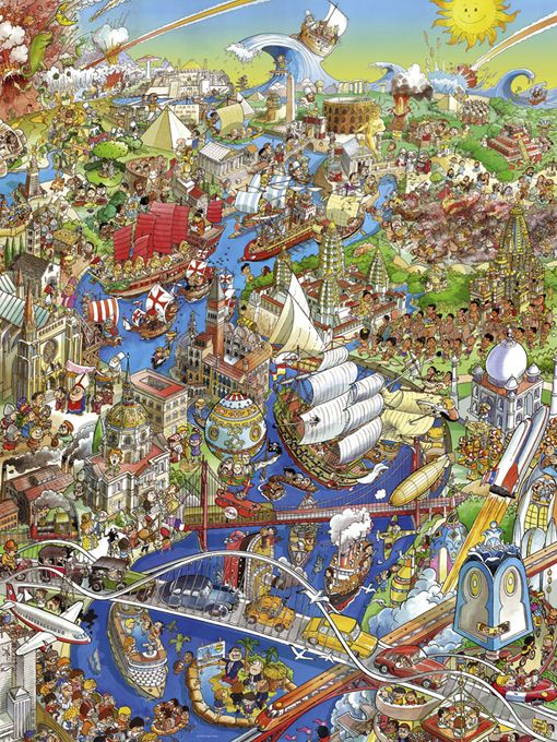 HEYE Puzzle 1500 History River Art.-Nr. 29890