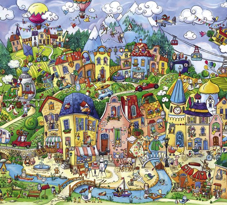 HEYE Puzzle 1500 Happytown Art.-Nr. 29744