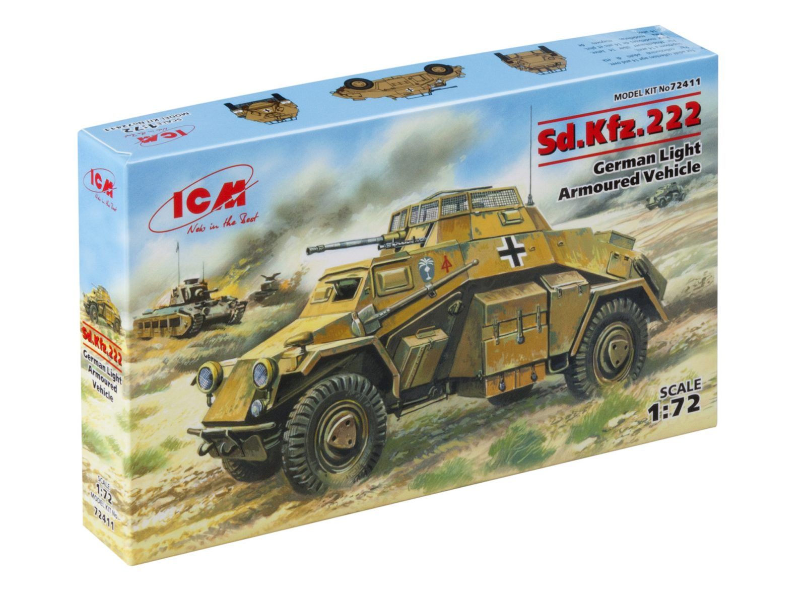 1:72 Sd. Kfz. 222 German Light Arm. Veh. Art.-Nr. 72411