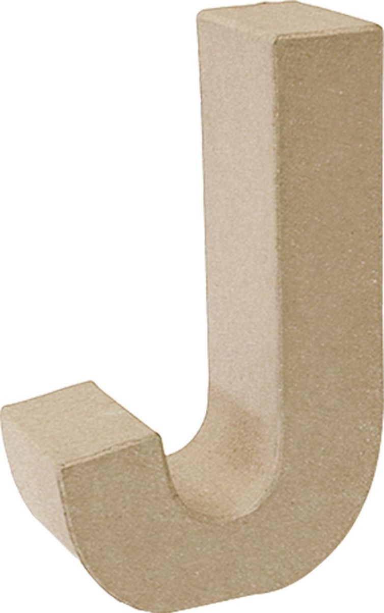Letra cartón «J» 17,5 cm