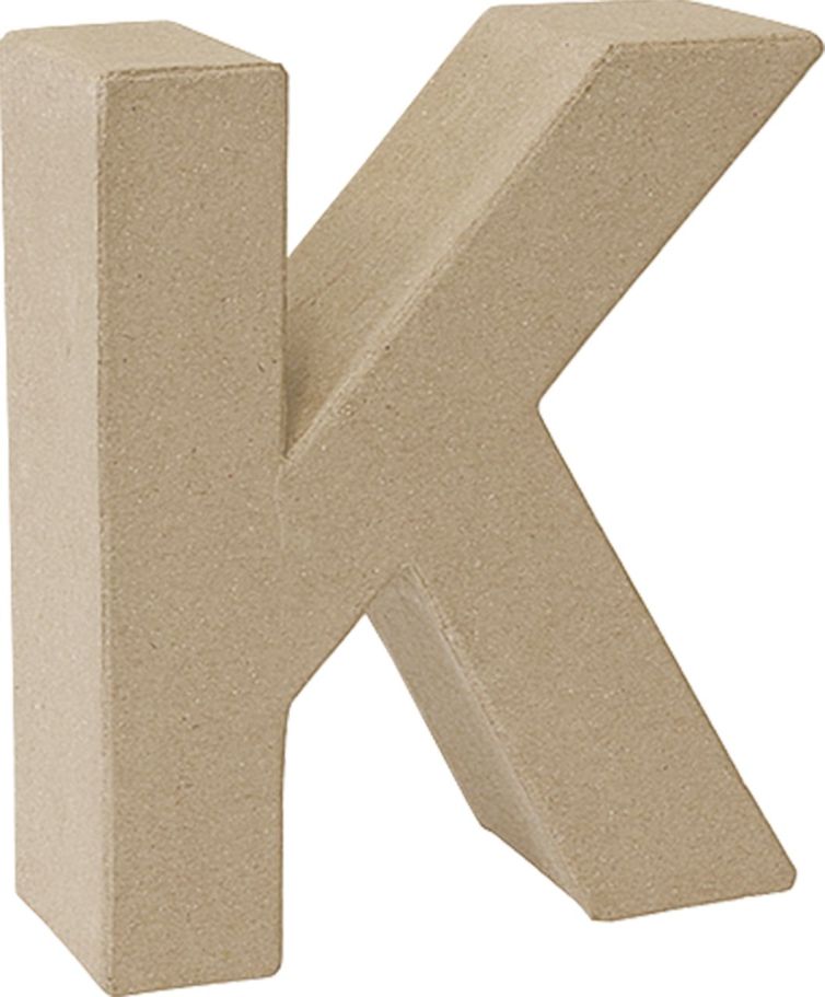 Letra cartón «K» 17,5 cm