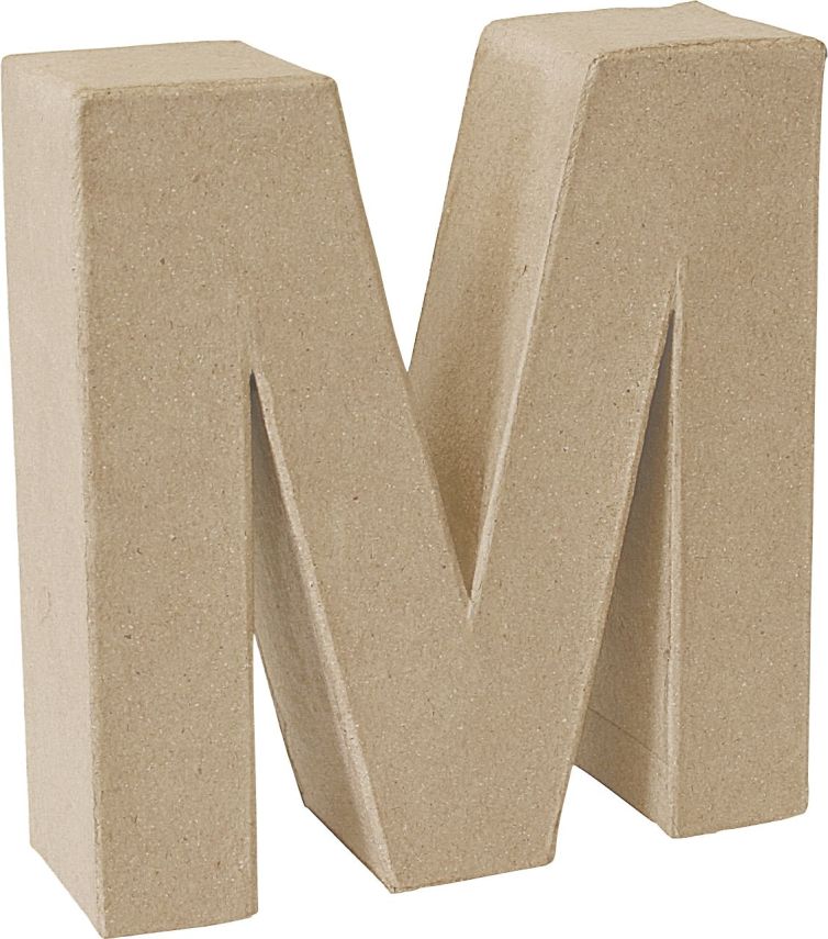 Letra cartón «M» 17,5 cm