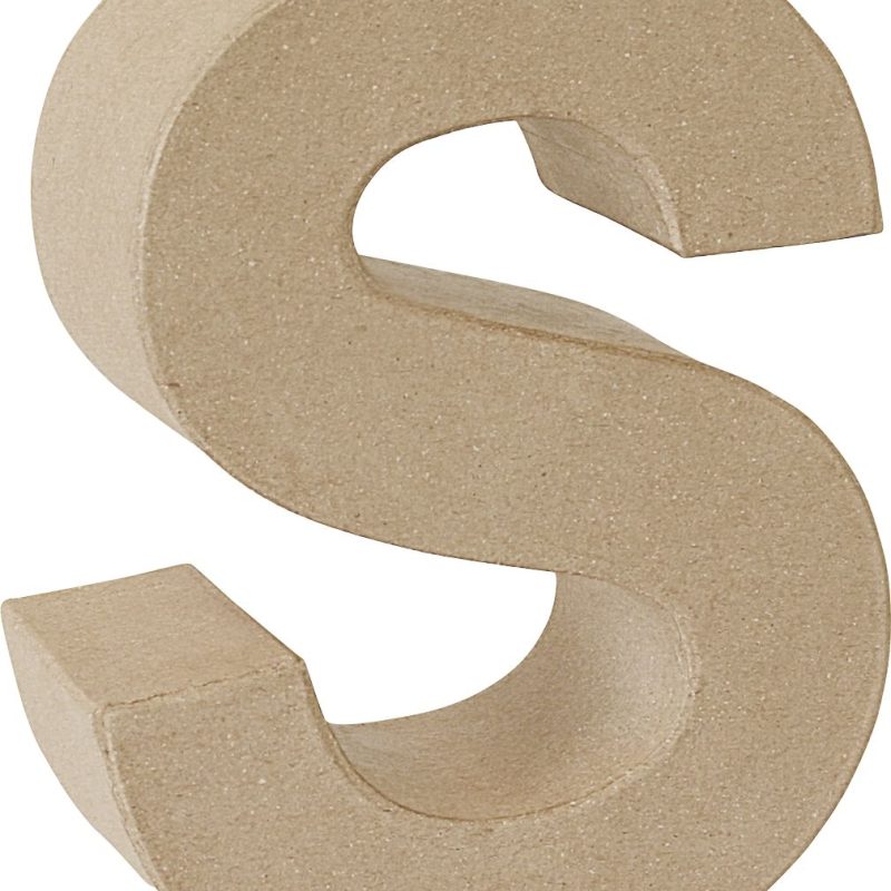 Letra cartón "S" 17,5 cm