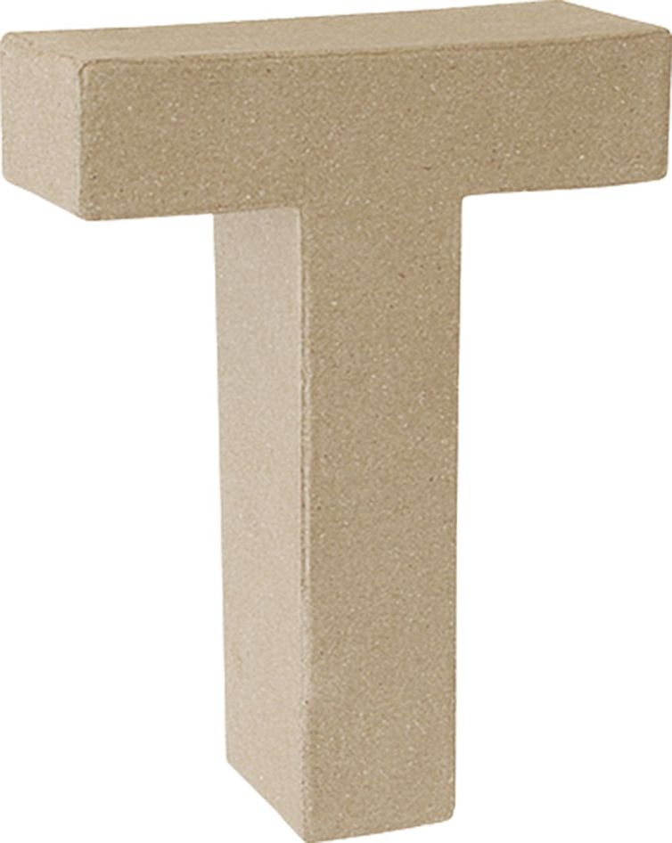 Letra cartón «T» 17,5 cm