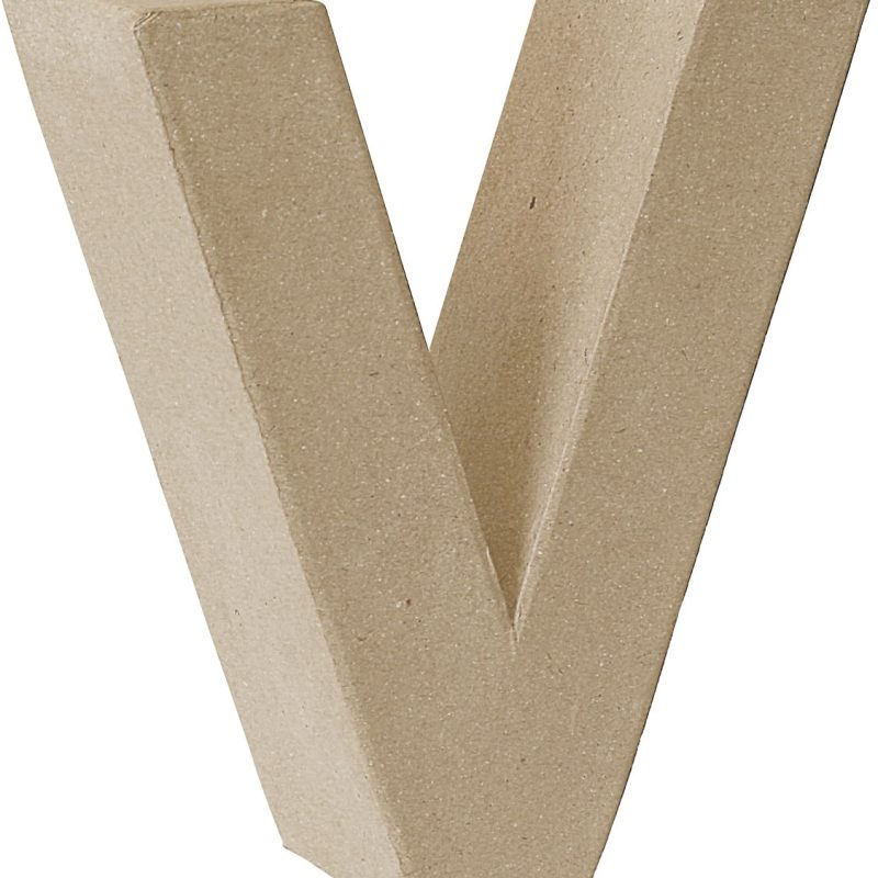 Letra cartón "V" 17,5 cm