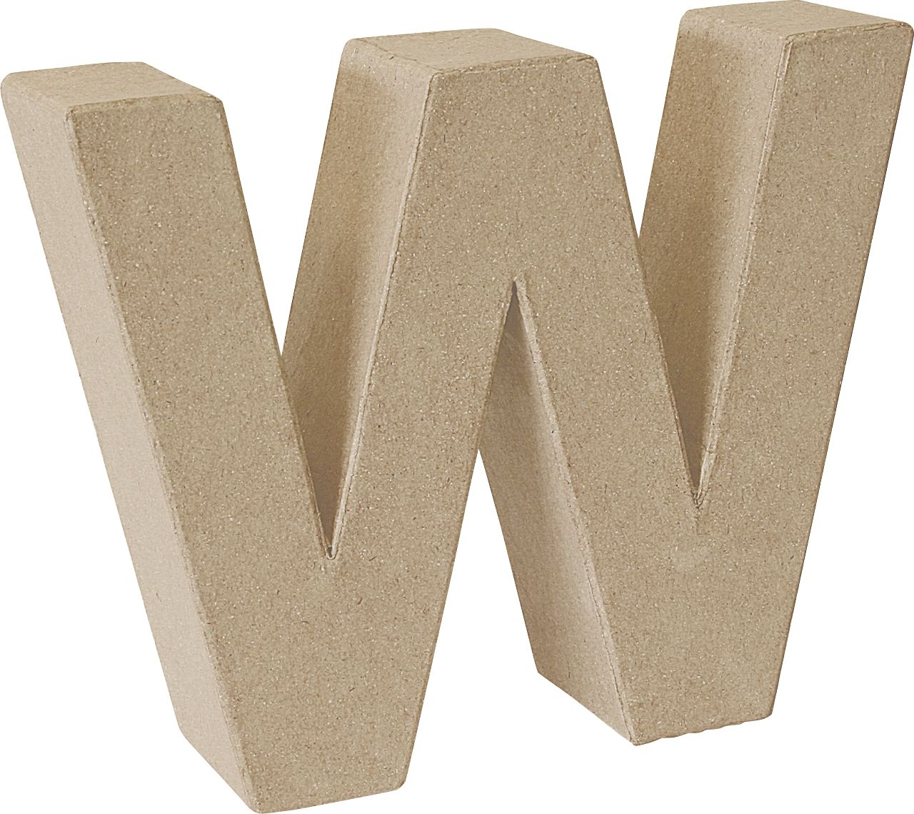 Letra cartón «W» 17,5 cm