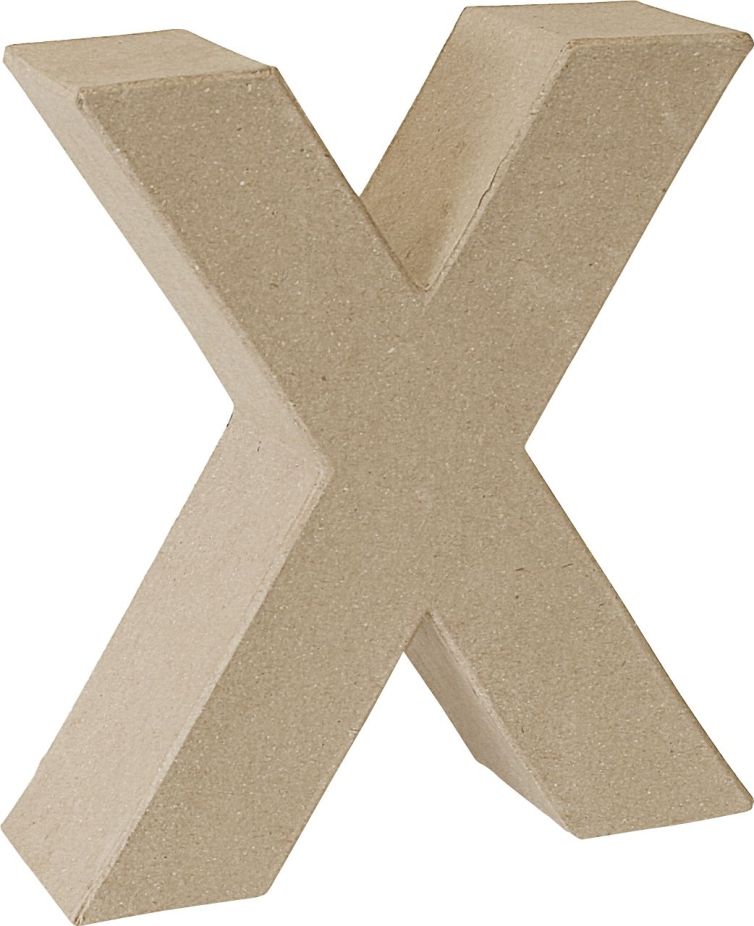 Letra cartón «X» 17,5 cm