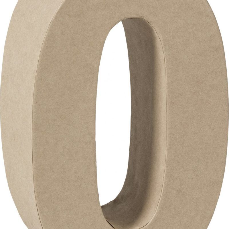 Número cartón "0" 17,5 cm