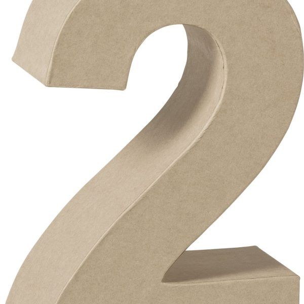 Número cartón "2" 17,5 cm