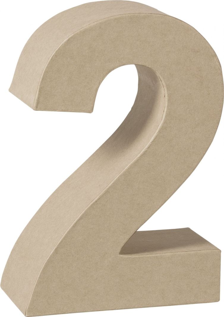 Número cartón «2» 17,5 cm