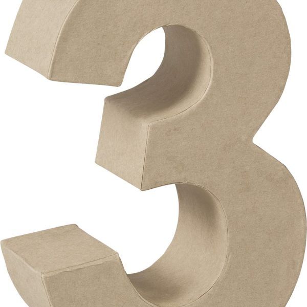 Número cartón "3" 17,5 cm