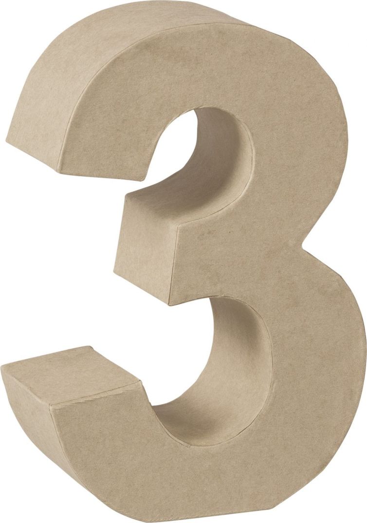 Número cartón «3» 17,5 cm