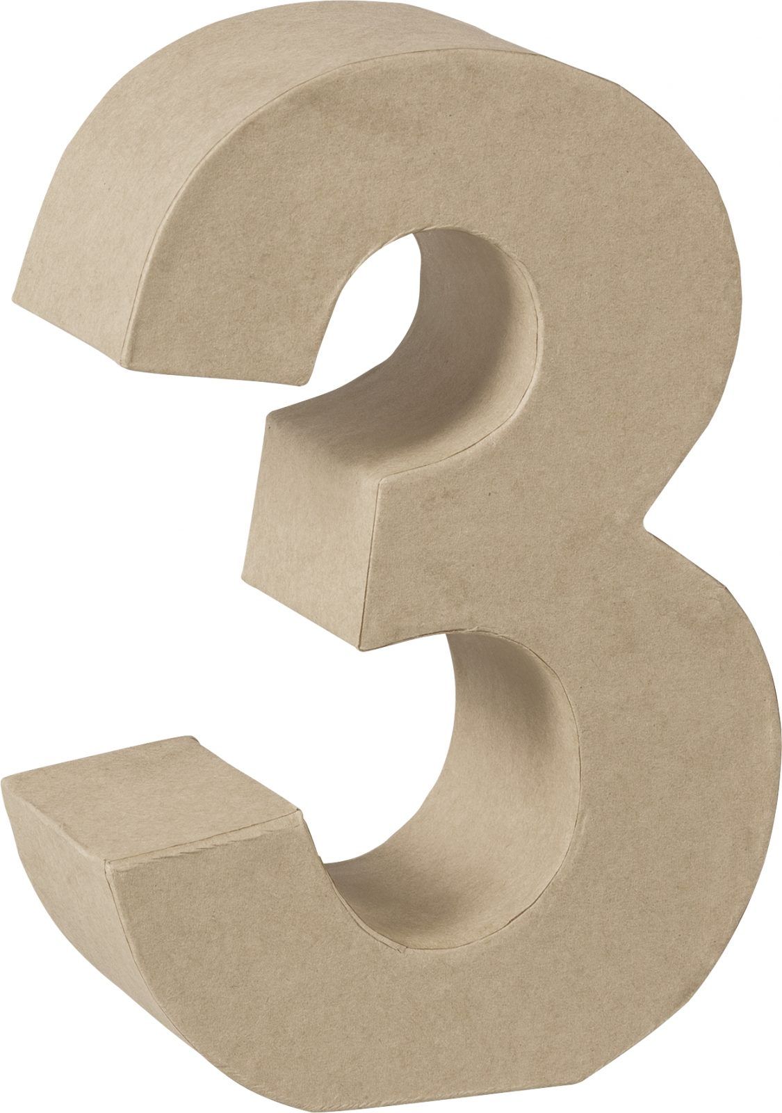 Número cartón «3» 17,5 cm
