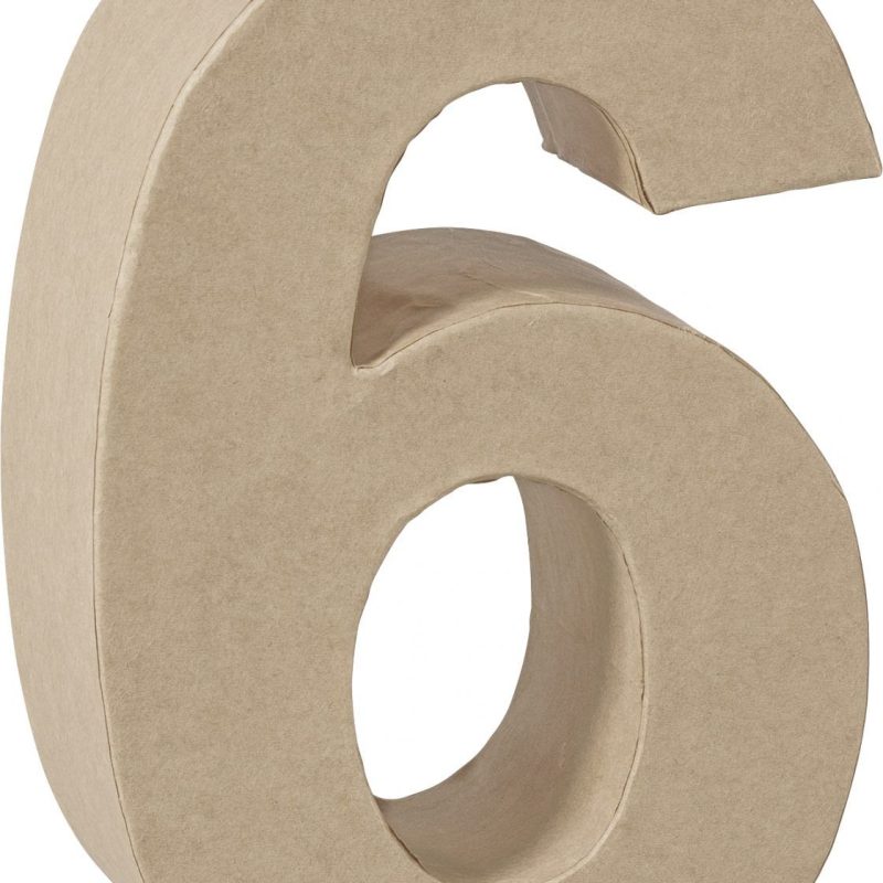 Número cartón "6" 17,5 cm
